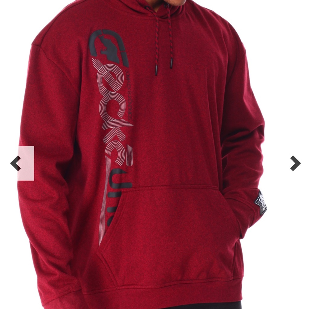 Ecko Red Marled Intersect Zip Up Hoodie